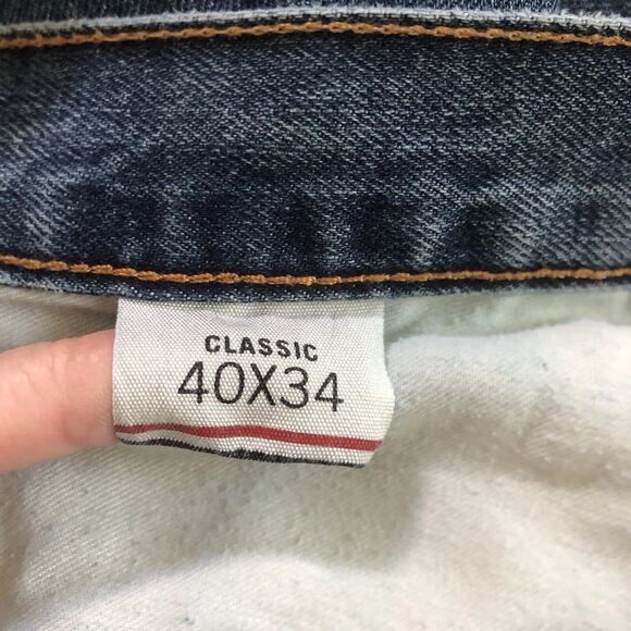 Tommy Hilfiger Men's 40-34 Classic Straight Leg Blue Cotton Denim Jeans - Picture 13 of 16